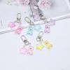 Stylish Key Chain Accessory Translucent Star and Rabbit Pendant Keyring Ornament