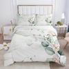 3PCS Single-sided Printed Bedding Set ,Comforter Animal Plant Flowers Leaves Duvet Bedding Cover Pillows Comfortable Bedspreads