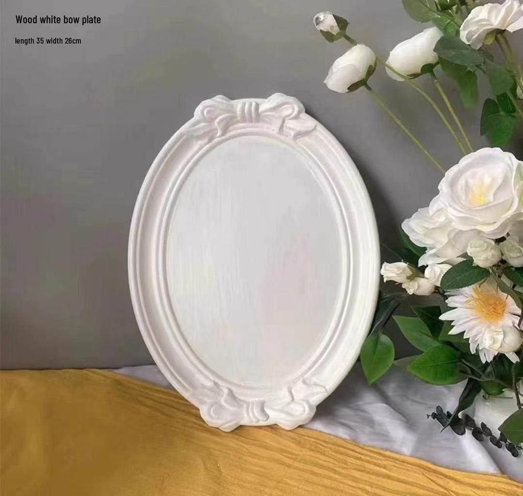 10-Piece White Dessert Display Stand Set: Wooden & Acrylic Tabletop Decoration