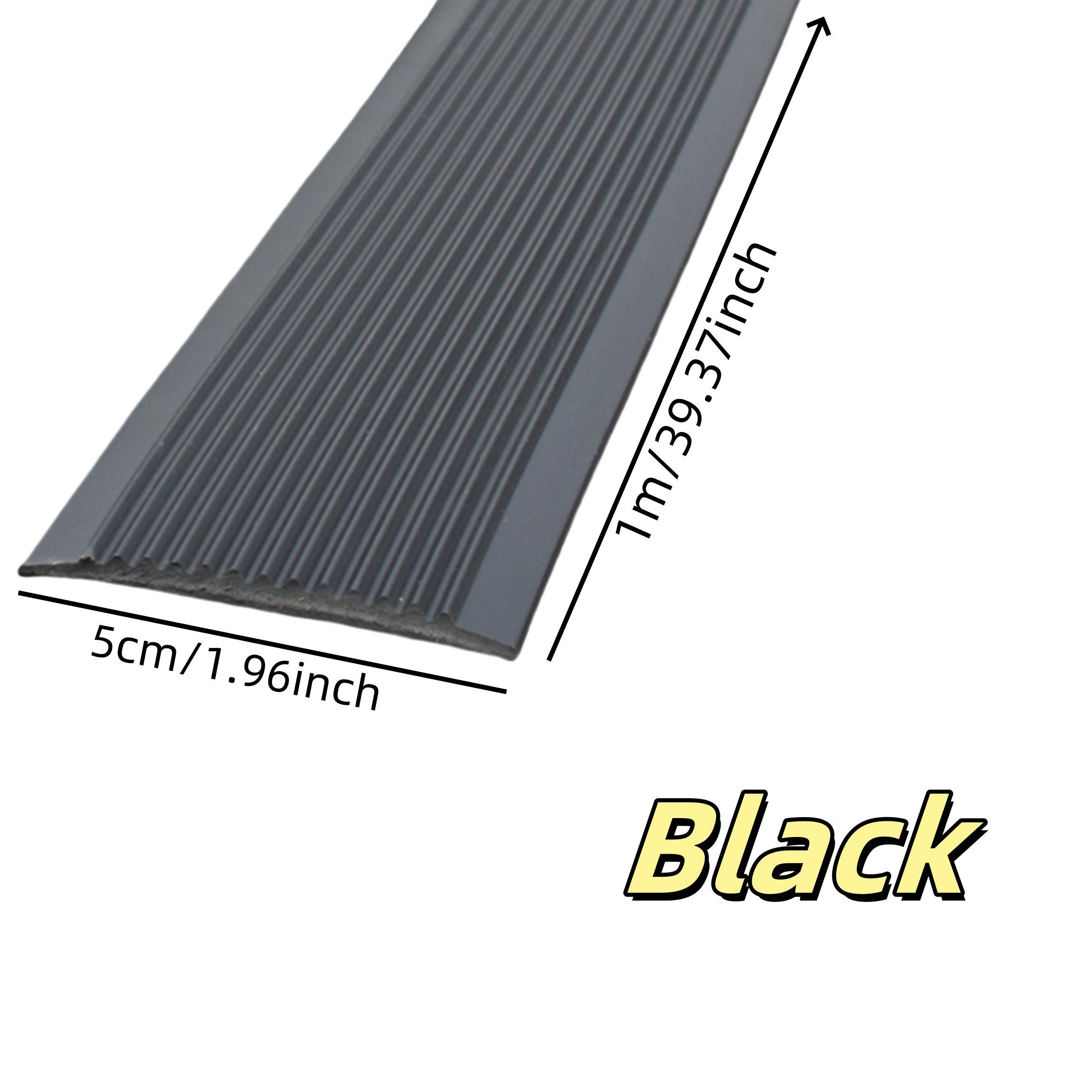 

1pc 1mX5cm/39.37inX1.96in Pressing Strip Self-adhesive Anti-Slip Stair Strip PVC Non Slip Staircase Sticker Ceramic tile anti чёрный
