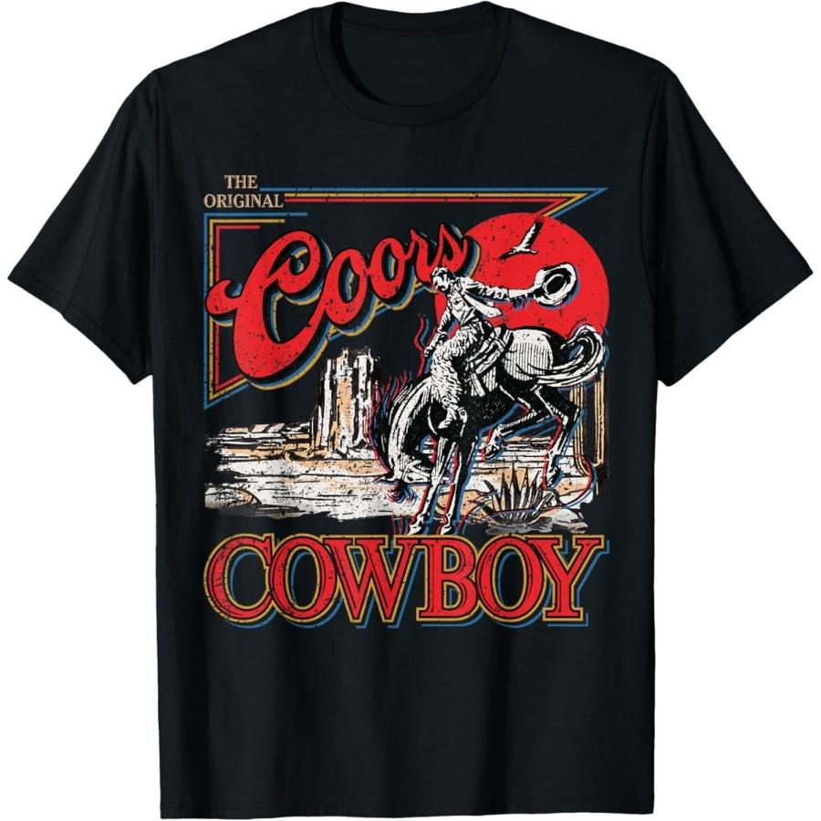 HYETYDV The Original Coor Cowboy Western Country Cowhide Riding Mens T-Shirt S разноцветный