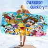 Digmon Print Beach Towel, Large Soft Quick Dry Towel for Beach Camping Swimming