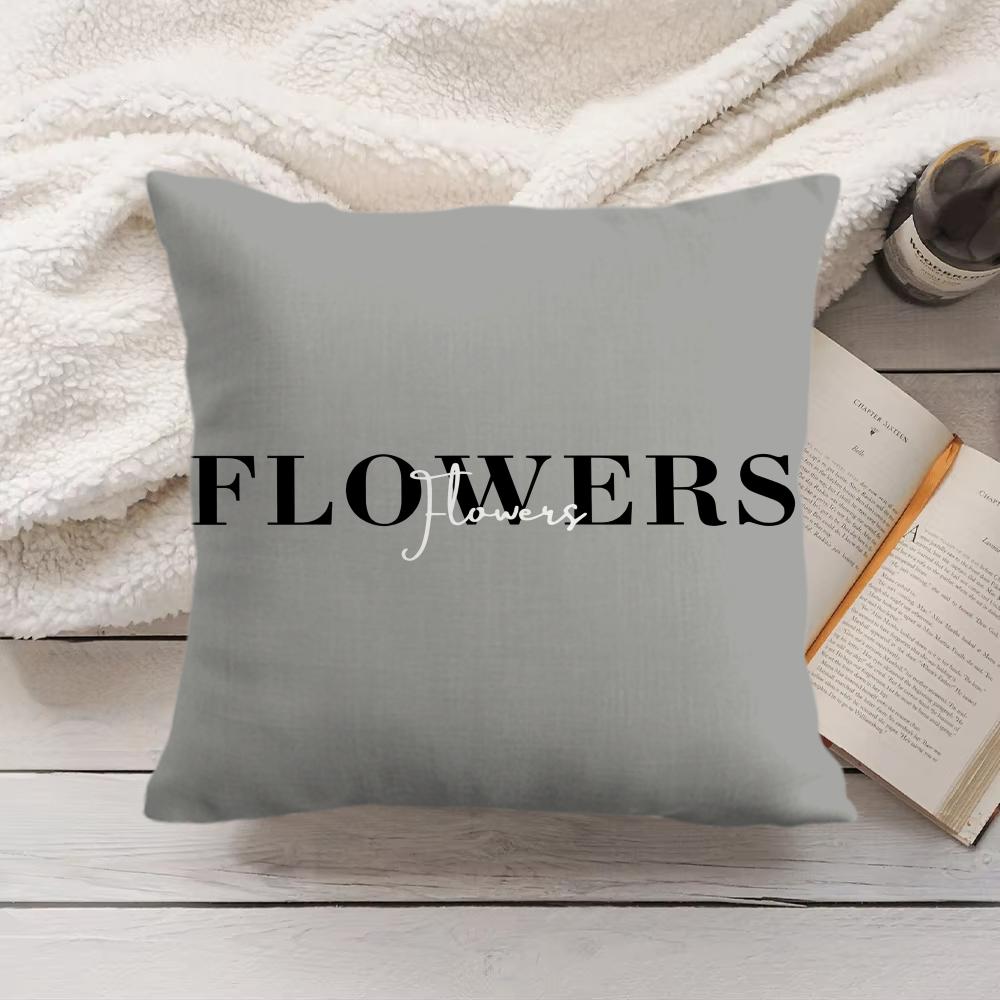 Simplicity Pattern Love Cushion Cover Silky Short Plush Invisible Zipper Dustproof Sofa Pillow Case For Home Decor