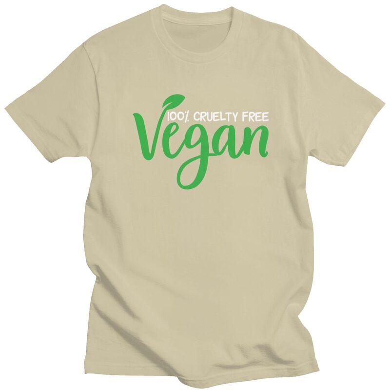 Custom Fashion Vegan Nutrition T Shirts Men ShortSleeve Veganism Animal Rights Tshirts Casual Tee 100 Cotton Slim Fit Tshirts