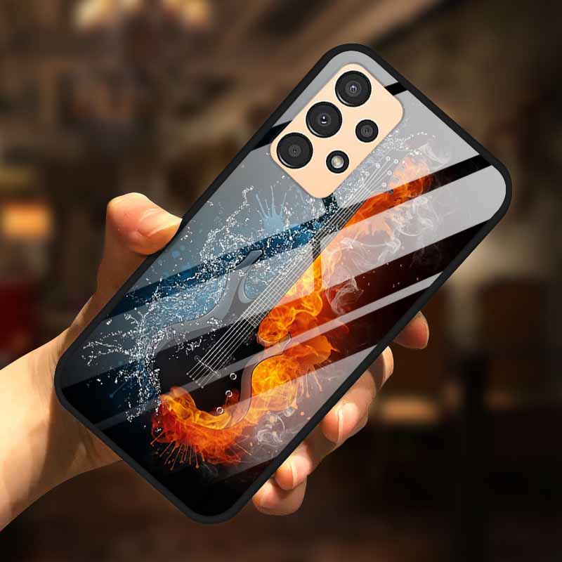 For Samsung A13 Case A23 A52 A72 4G M52 A52S 5G Luxury Tempered Glass Hard Back Cover for Samsung Galaxy A13 4G Phone Cases Capa