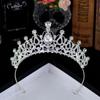 Metal Princess Tiara Round Tiaras Rhinestone Crown Vintage Baroque Crown  Women