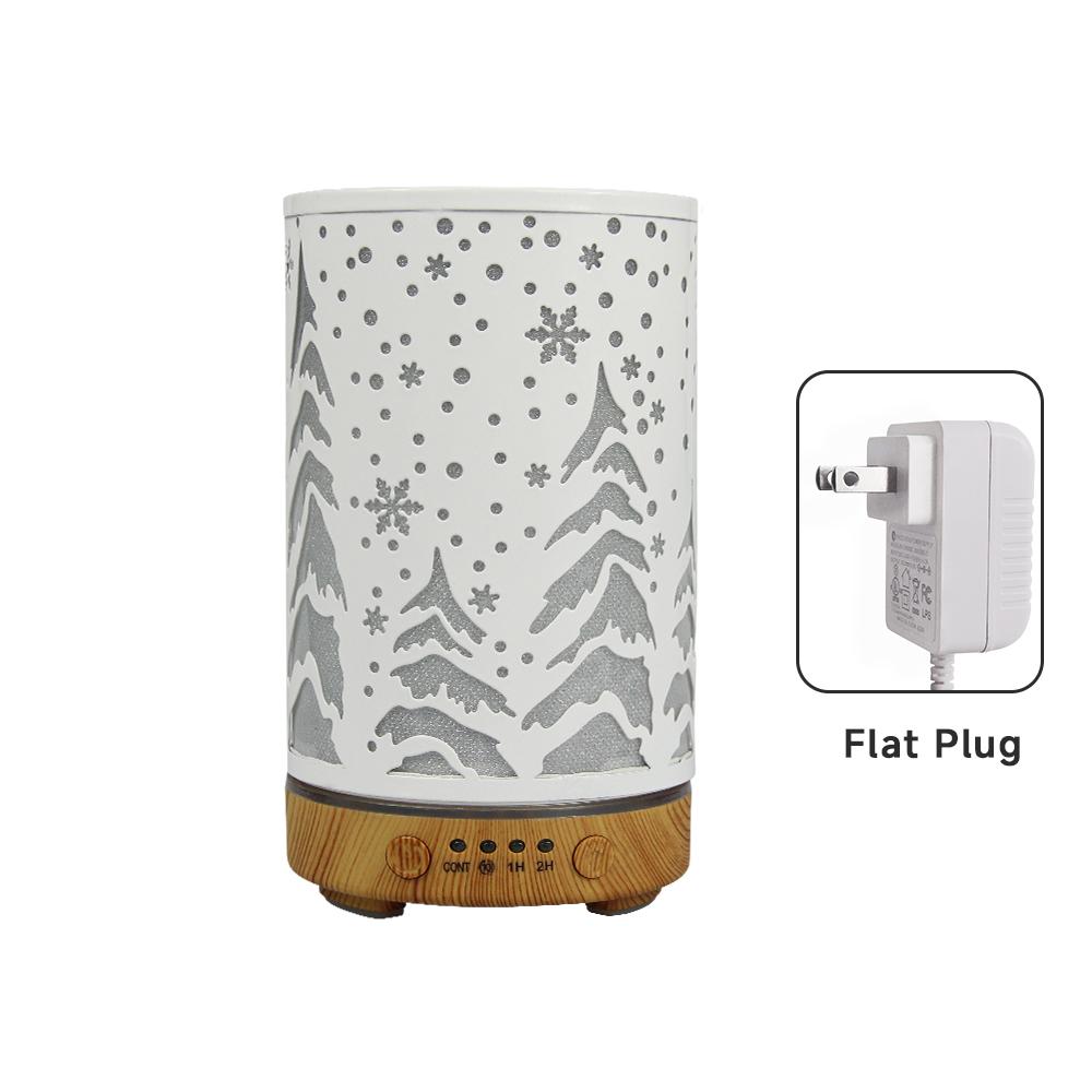 Ultrasonic Air Humidifier 100ml Timing Function Aroma Diffuser Hollowed-out Tree Humidifier Room Scent Diffuser with LED Lights