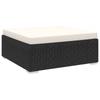 Day and Night - Day and Night Sectional Footstool with Cushion 1 Pcs Black Synthetic Rattan
