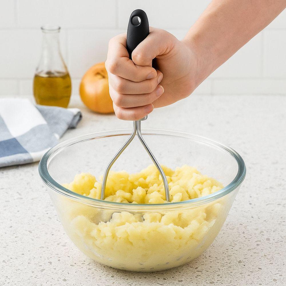 Wave Manual Potato Masher Stainless Steel Fruit Crusher Kitchenware Mud Press Masher  Children Food