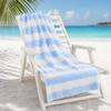 Striped Microfiber Bath Towel, Ultra Absorbent Quick Dry Towel, Lightweight Plush Towel for Beach Pool Travel And Daily Use