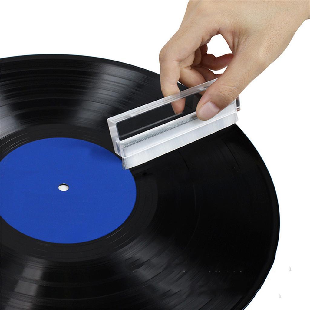 Vinyl LP Care Brush with Soft Bristles Vinyl Record Cleaner Set Cleaning Brush Acrylic Texture for Gentle Dust Removal