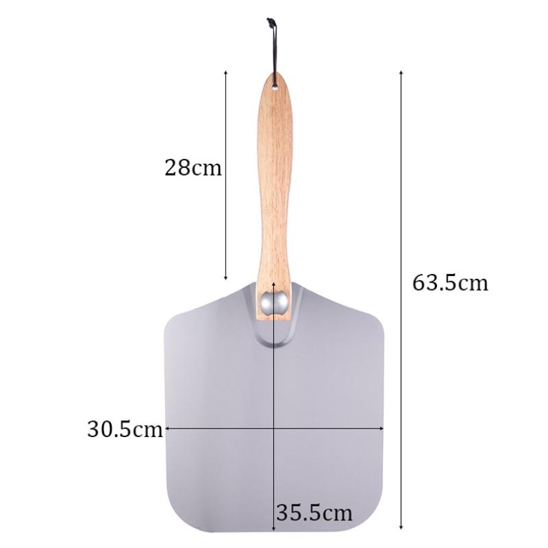 Aluminium Pizza Schaufel Schieber mit langem Griff Gebäckwerkzeuge Zubehör Pizza Schaufel Spachtel Kuchen.