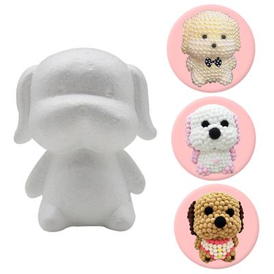 Handmade DIY Foam Dog Rabbit Modeling Faux Pearl Gift Desktop Ornament Decor