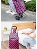 Lightweight Foldable Shopping Cart for Seniors: Stair-Climbing Trolley with Portable Handle
