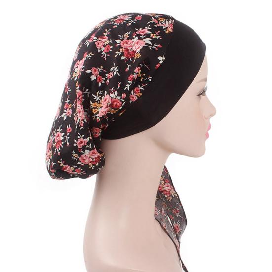 Dámský pastorální elastický bavlněný turbanový klobouk Šátek bandana pirátská čepice pokrývka hlavy