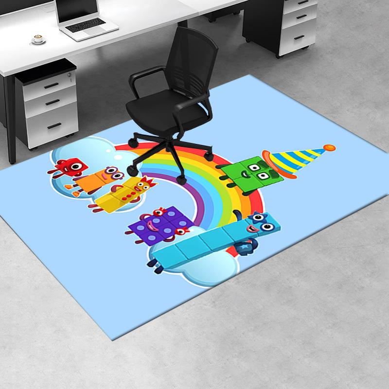 1pc Rainbow,JOJO,cartoon Office Carpet Soft Polyester Entrance Carpet Washable Non slip Machine Wash