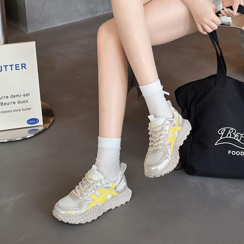 New summer mesh breathable Forrest Gump casual shoes women's platform German training dad shoes versatile and comfortable running shoes