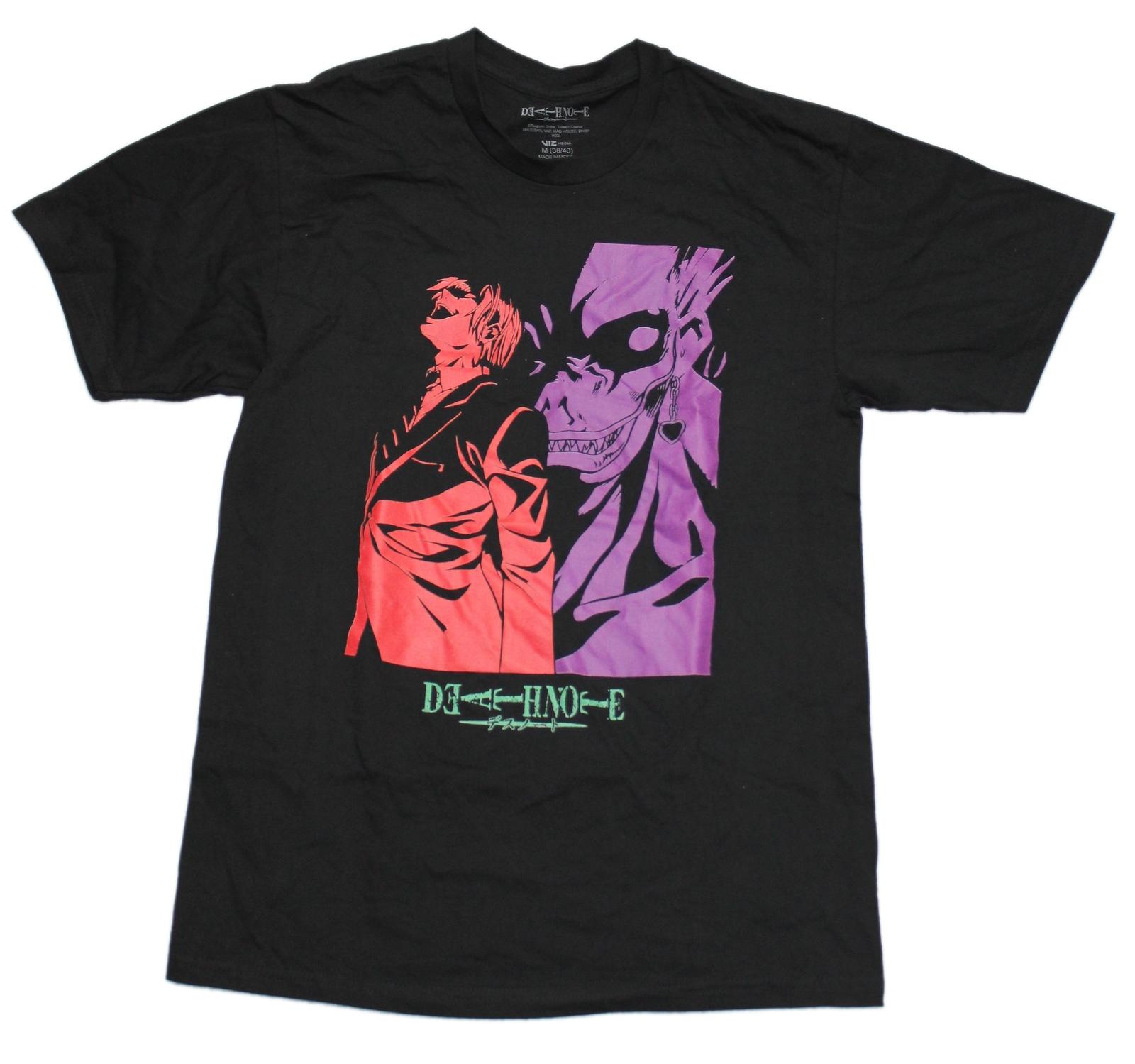 Deathnote New Adult T-Shirt - Colorful Purple Red Character Images S