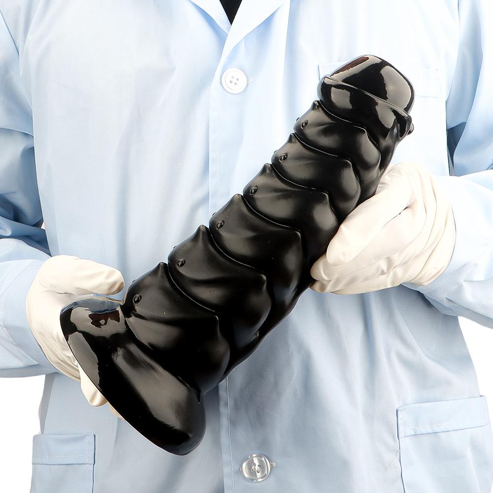 Giant PVC Anal Plug with Suction Cup Large Size Spiral Butt Plug Beads Anus Expander Masturbator Sex Toy