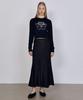 Nigaennikol Cashmere Butterfly Signature Crop Knit_Navy