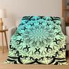 Manta de Franela Bohemia Mandala Flor Mágica Yoga Manta Suave y Cálida para Dormitorio Sala de Estar Cama Viaje Camping Picnic Regalo