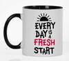 Inkdotpot Every Day Is A Fresh Start 11 Oz Ceramic Coffee Mug Positive Inspirational Quotes Funny Novelty Employee Boss Coworkers