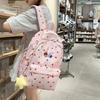 Puppy Dot Print Backpack Junior High School Student Lightweight Schoolbag Girls Large Capacity Backpack