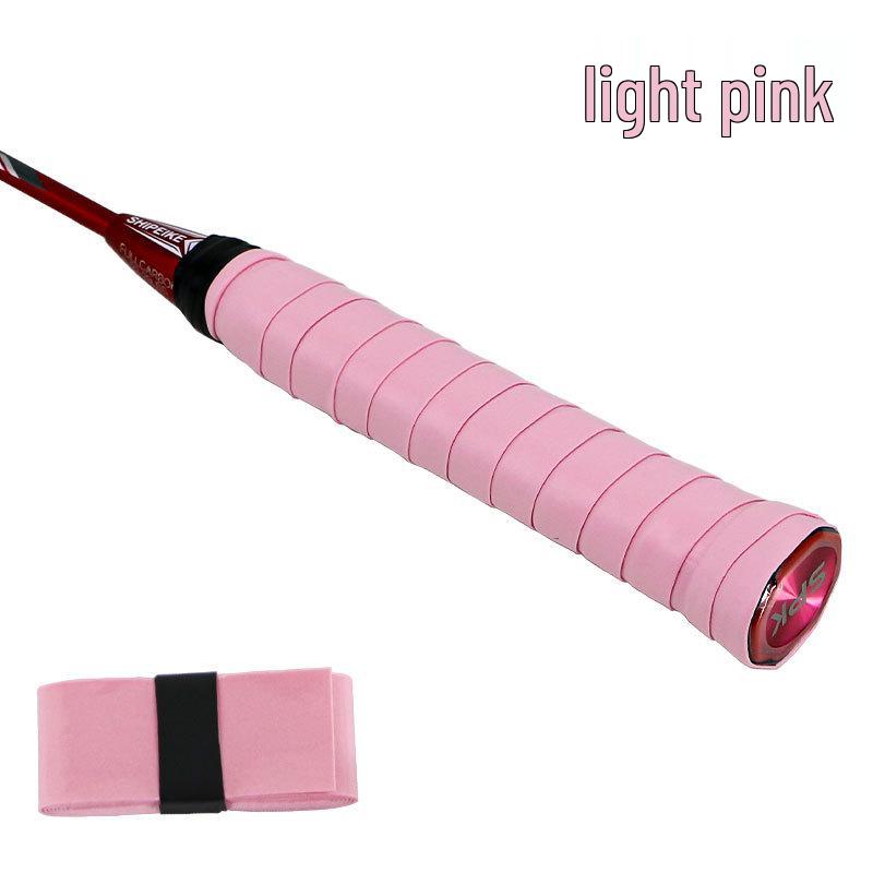 Elastic Perforated PU Leather Overgrip for Badminton, Tennis & Table Tennis Rackets, Fishing Rods with Ribbed Sweatband