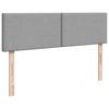 Vidaxl Letto Continentale Con Materasso, Grigio Chiaro, Tessuto, 140X190Cm