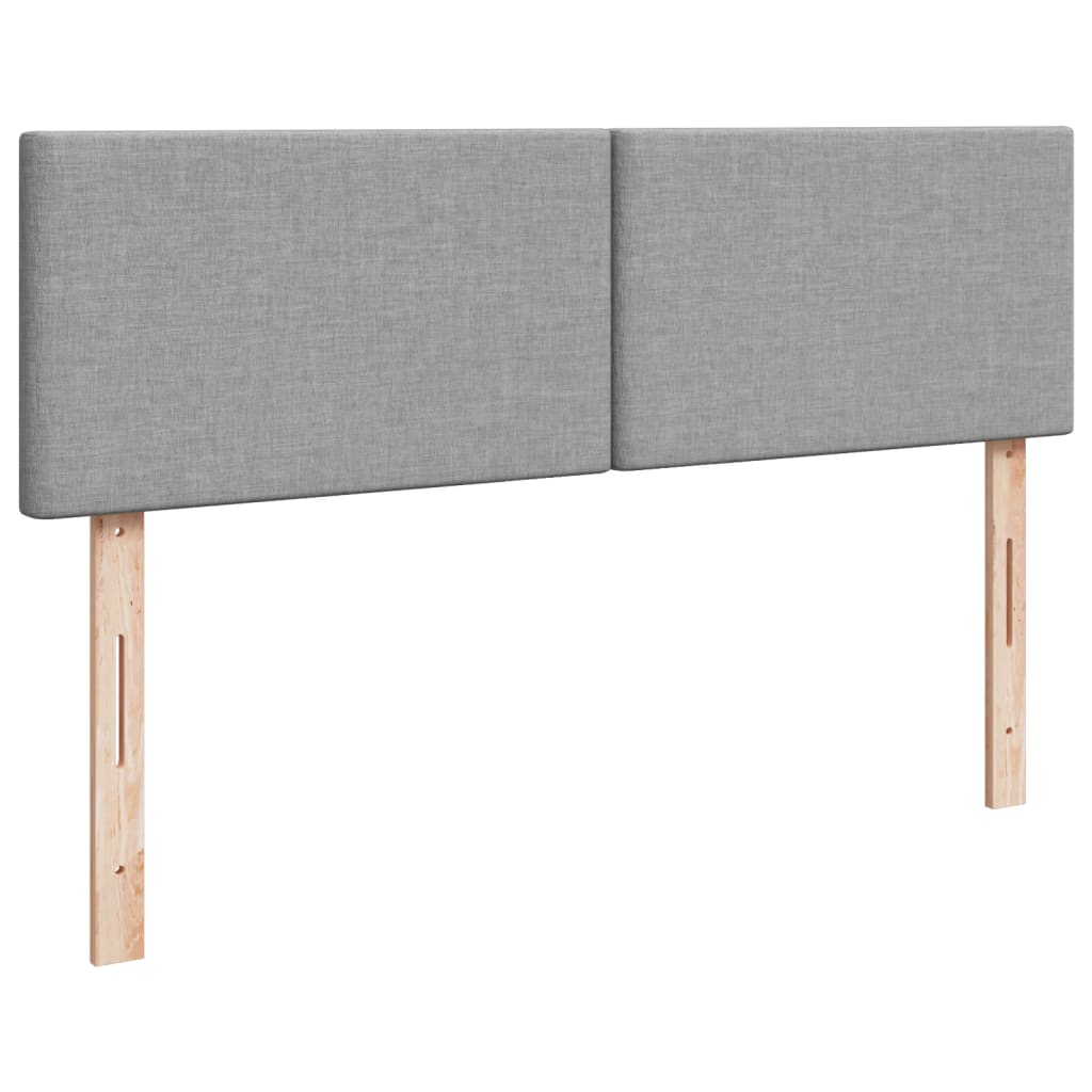 Vidaxl Letto Continentale Con Materasso, Grigio Chiaro, Tessuto, 140X190Cm