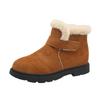 Fashion Women's Boots 2024 Winter New Fashion Solid Color Leather Western Shoes Women's Lace-up Thick-Soled Ankle Boots Women