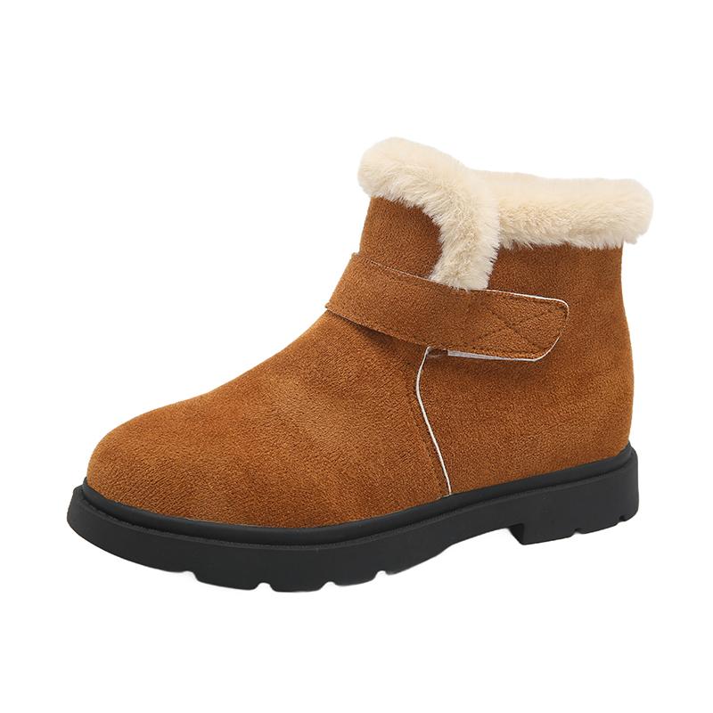 Fashion Women's Boots 2024 Winter New Fashion Solid Color Leather Western Shoes Women's Lace-up Thick-Soled Ankle Boots Women