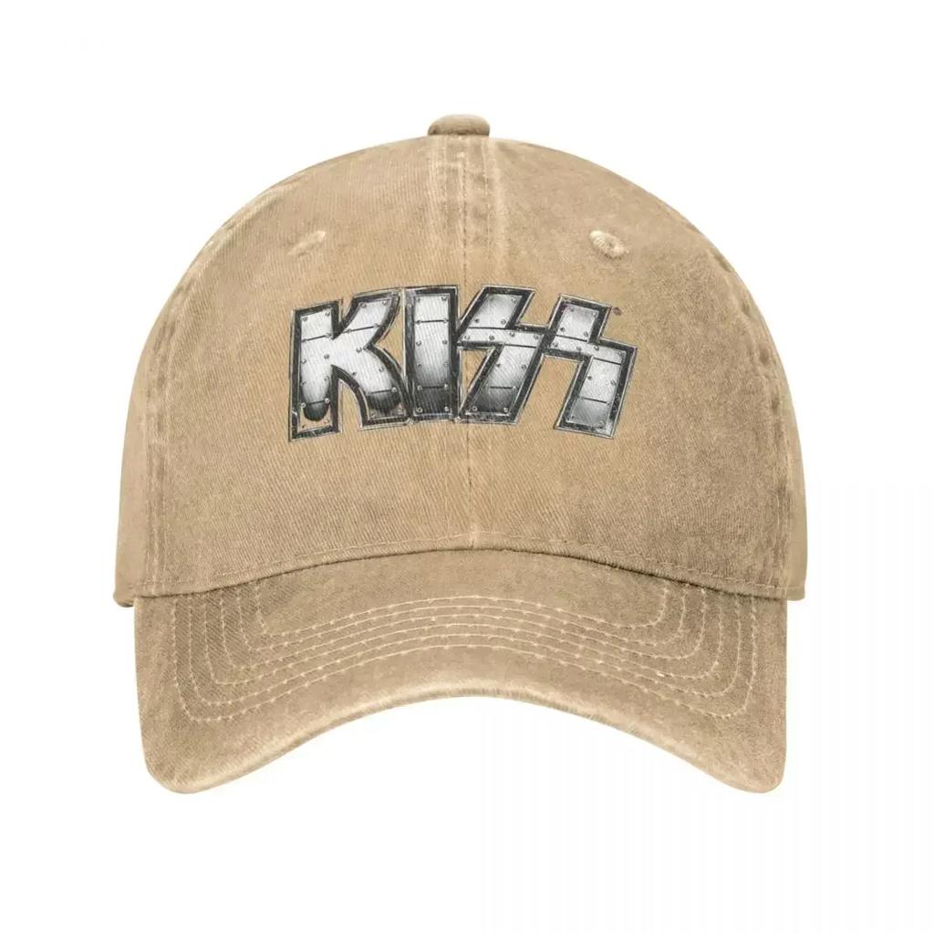 Kiss Heavy Metal Herren Damen Baseballkappe Rock Marke Used Denim Hüte Kappe Vintage Outdoor Alle Jahreszeiten Snapback Kappe