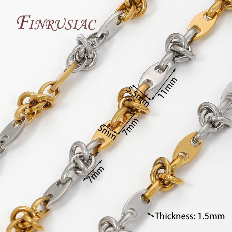 0.5-1 Meter Gold Stainless Steel Chain Chain Multi Styles O Thick Cable Curb Chains For Necklaces Bracelets DIY Jewelry Making