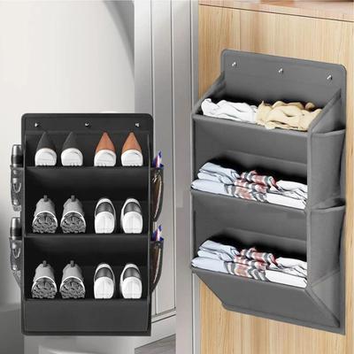 RV Shoe Organizer 3-Layer Narrow Space Organizer Vertical Narrow Space Rack For Shoe Sneaker Wardrobe Purse Towel Clothes