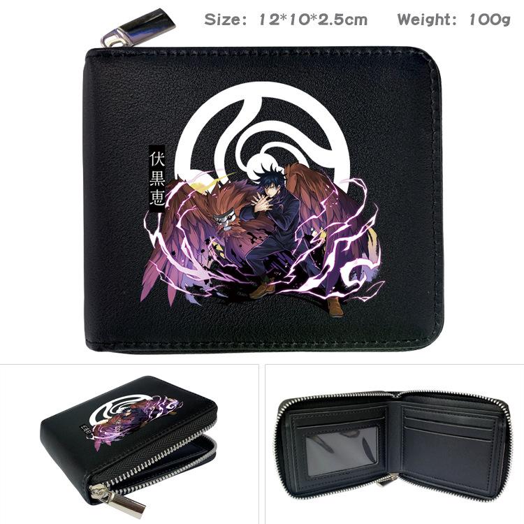 Jujutsu Kaisen Anime Zip PU Wallet Cartoon Print Coin Purse Large Capacity Card Holder Gojo Satoru Sukuna 1pcs