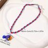 Tropical Island Seahorse Pendant Colorful Glass Beaded Necklace  Women and Girls