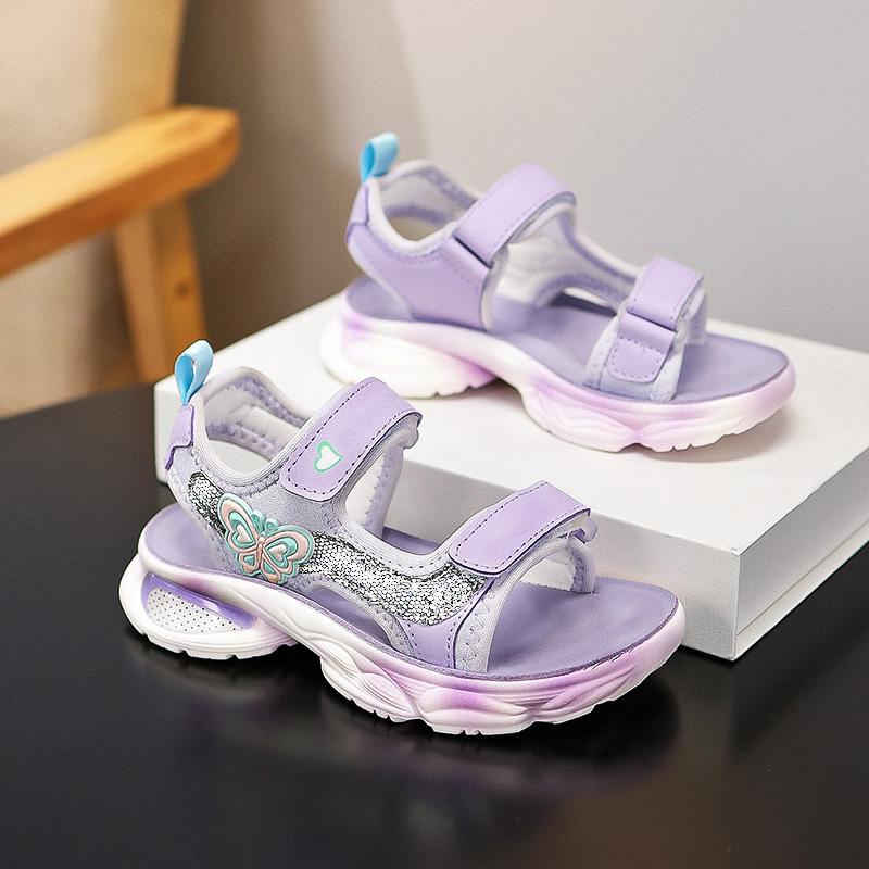 28-38 Sandale de vară pentru copii, mari, ușoare, respirabile, la modă, pentru fete, pantofi de plajă