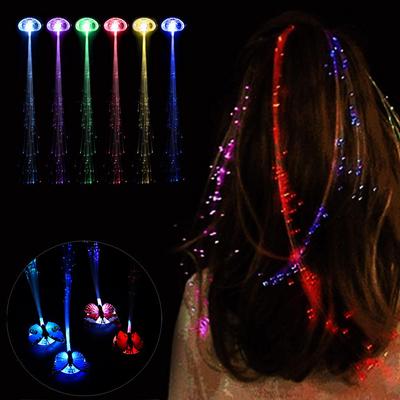 LED paruky zářící bleskové světlo do vlasů spona na cop do vlasů spona na vánoční narozeniny