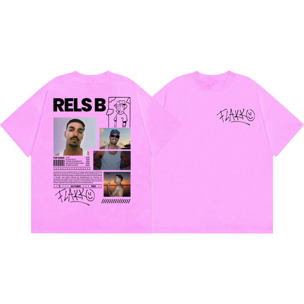 Rapper Rels B Album Merch Tshirt Unisex Unisex Clothing Hip Hop Fashion Short Sleeve Tshirts High Quality Cotton Oversized T Shirt