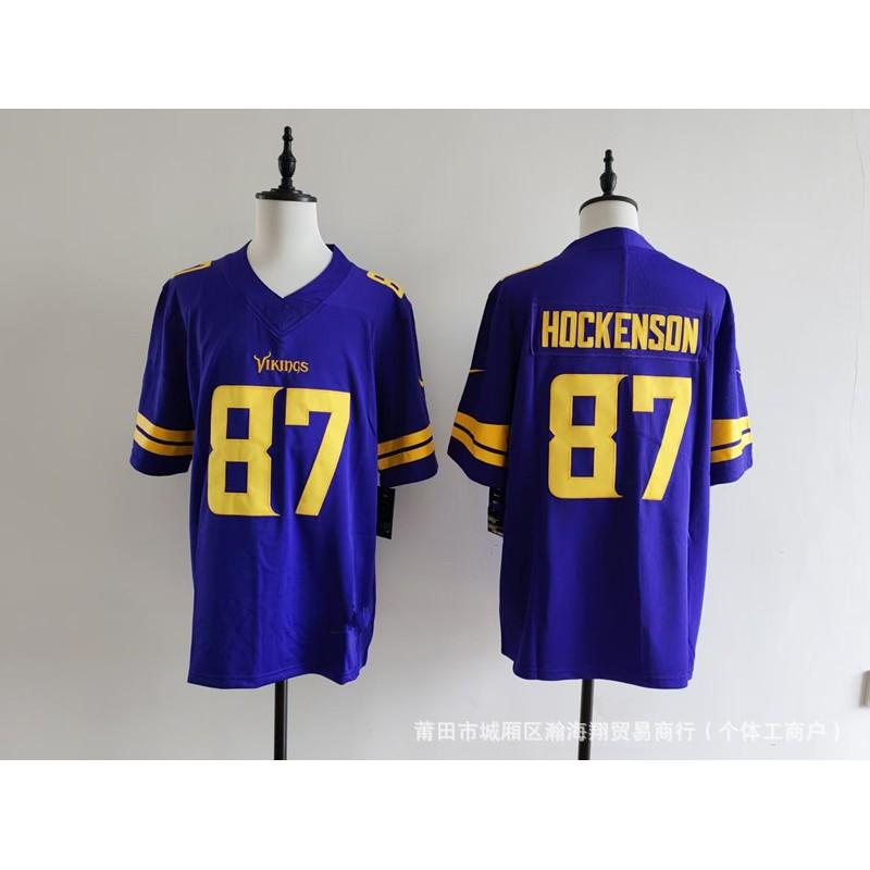 Vikings Team Football Jersey 22 Number Embroidered Rugby Shirt Adult Unisex