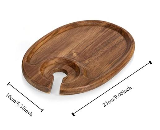 New Wooden Appetizer Plates Durable Easy To Clean Wine Glass Holder Elegant Charcuterie Accessories Party