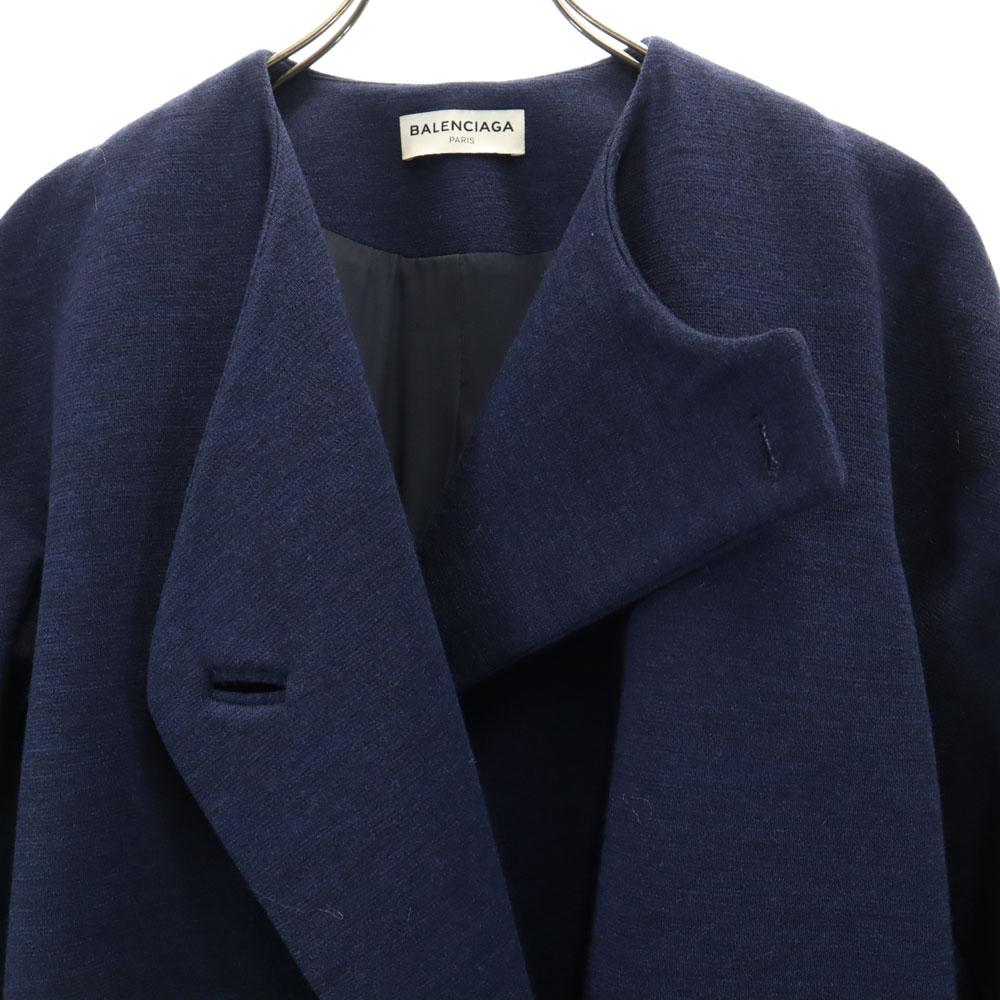 Balenciaga Пальто 34 темно-синее женское б/у, сделано во Франции