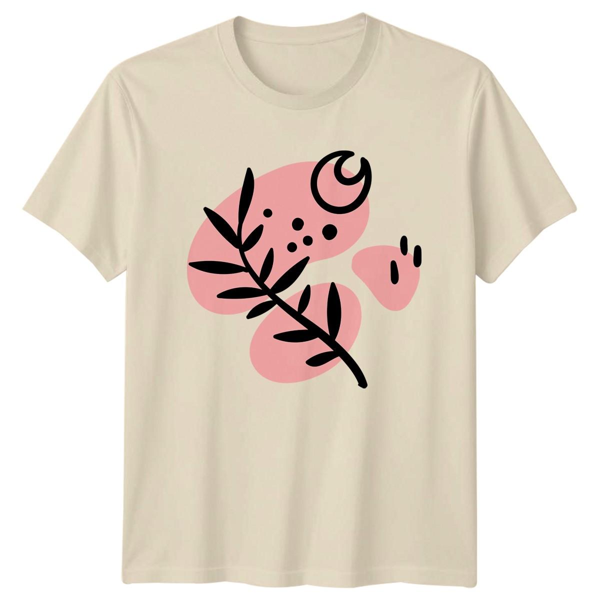 Modern Botanical Abstract Minimalist Art T-Shirt Abstract Botanical Nature XXXL