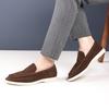 Fashion Breathable Male Walking Shoes Luxury Brand Men's Suede Loafers Casual Slip-On Dress Shoes All-match Comfortable Flat for Men