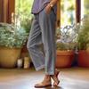 Fashion Loose Casual Women Straight Leg Pants Solid Color Elastic Waist Plus Size Simple Pockets Office Pants Spring Summer Elegant Trousers Clothing