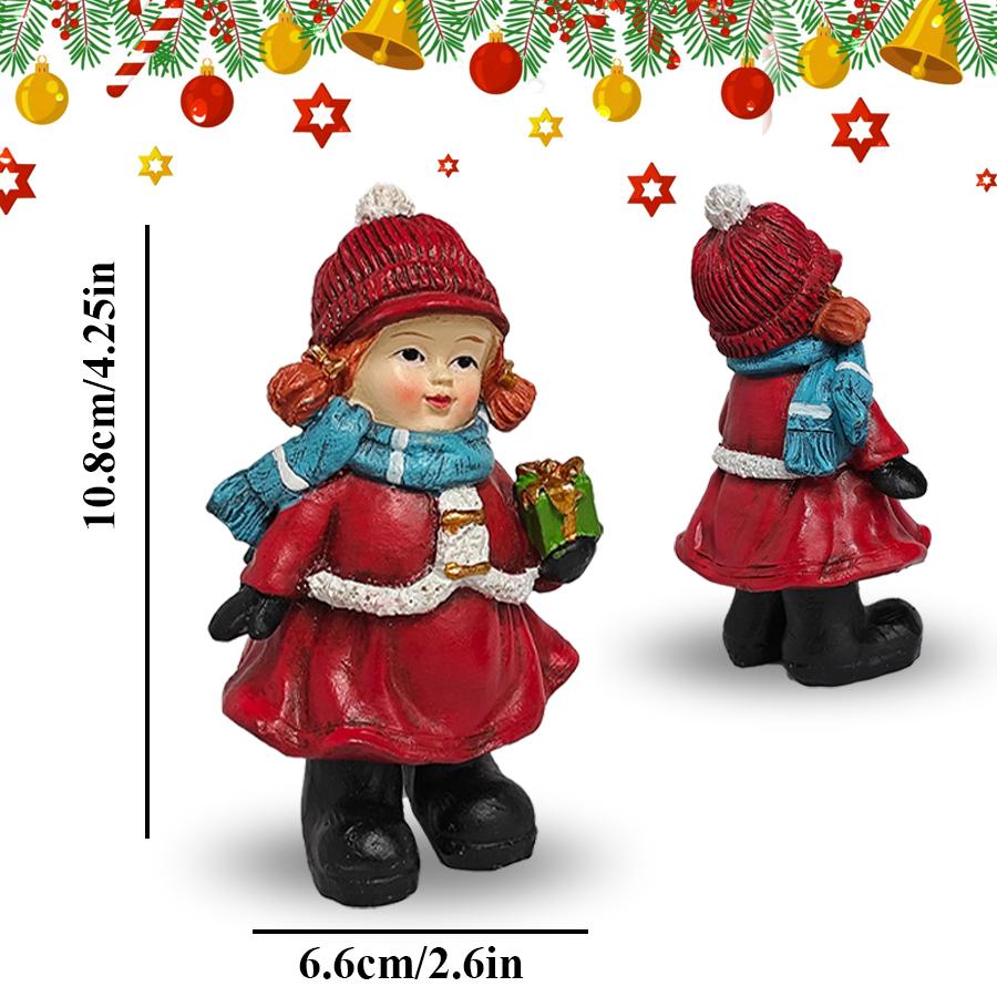 Statuete de iarnă de Crăciun, Sculpturi de masă, Decorațiuni de masă cu scena Crăciunului, Decorațiuni interioare drăguțe