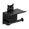 Space Saving Adhesive Toilet Paper Stand With Extra Platform For Phones And Small Items