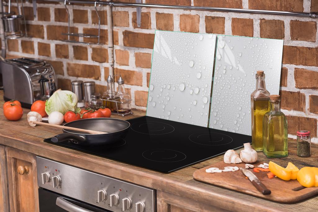 Glass Protective Plate for the Stove 2x45x52 Drops
