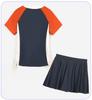 2025 Girls' Conservative Two-Piece Swimsuit: Fresh Waist-Slimming Short Skirt & Short-Sleeve Design